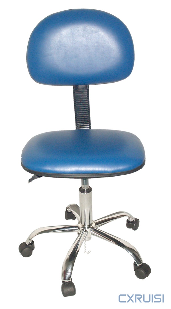 防静电蓝色皮革椅